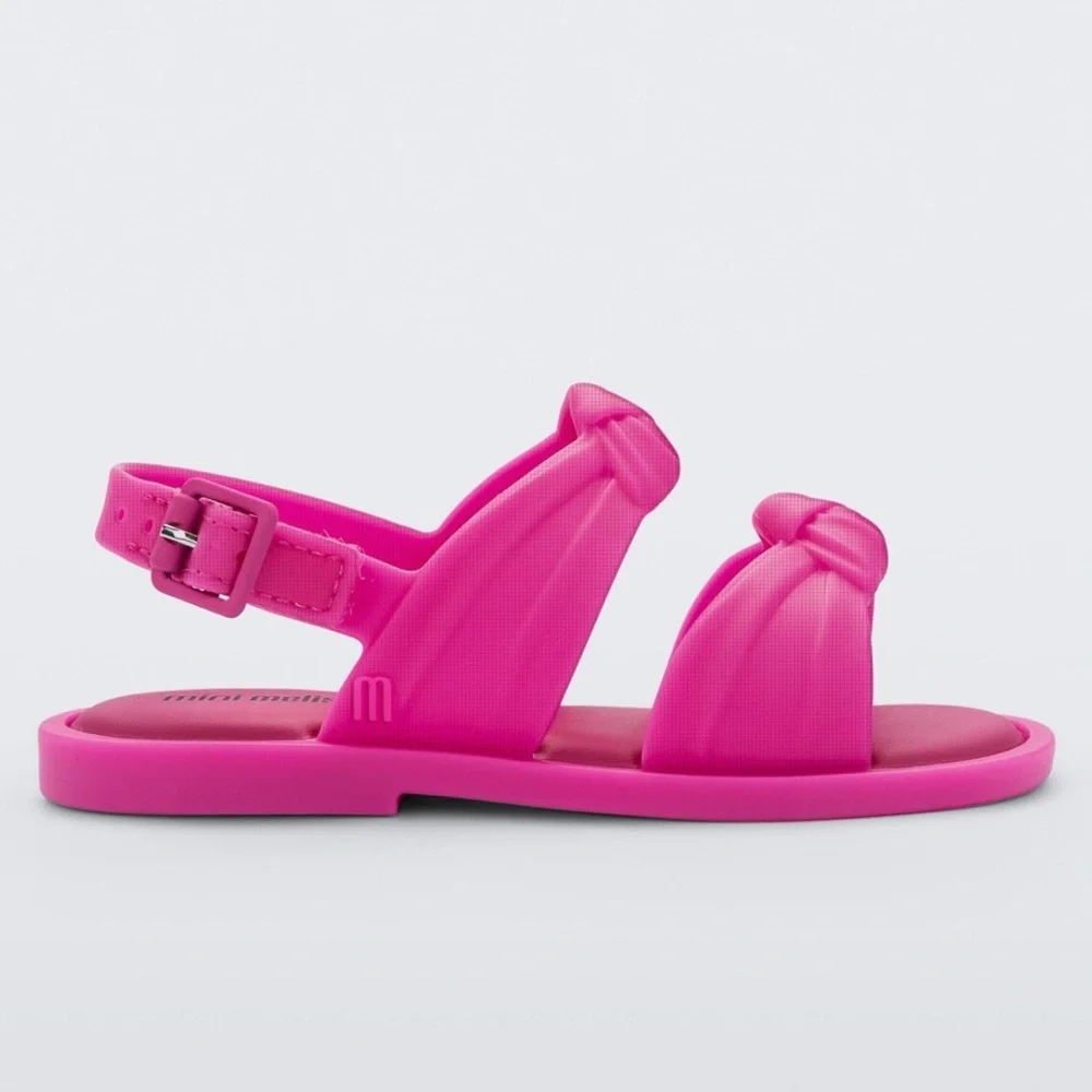 Mini Melissa Pink Velvet Sandal - Picture 2 of 4